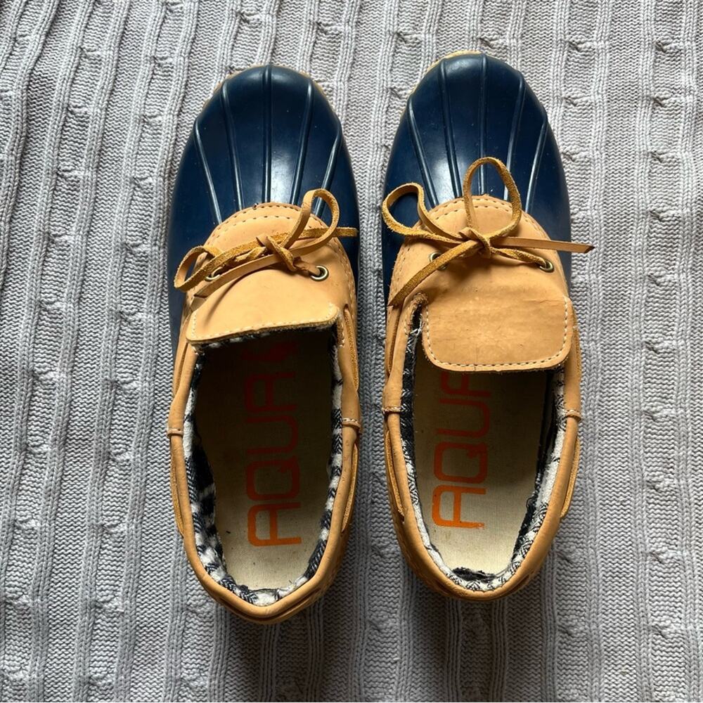 Aqua Stop Women’s Blue Waterproof Duck Shoe Sz 10